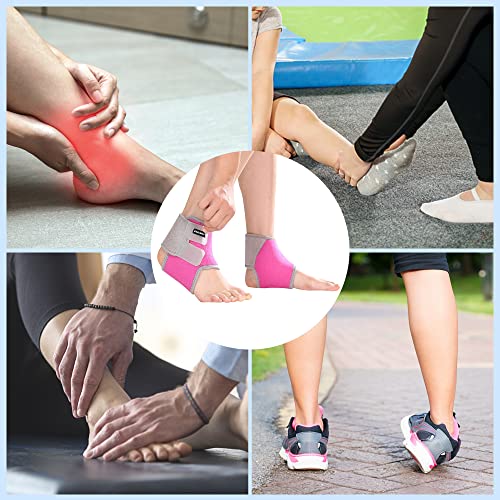 Sborter Kids Ankle Brace 1 Pair, Children Ankle Support, Ankle Compression Sleeve For Foot & Ankle Swelling, Achilles Tendon, Joint Pain, Injury Recovery, For Ice Skating Dance Hiking Running, Rose S #TOP4