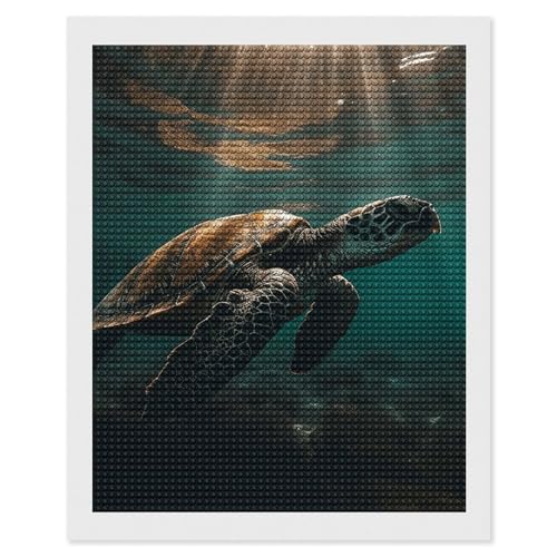 Kit art diamant animaux marins pour décorer le salon et le bureau