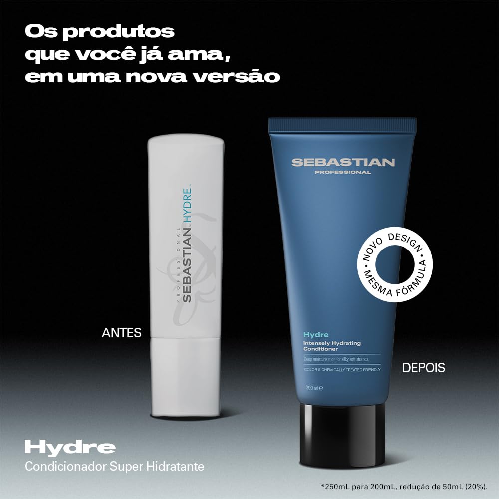 Sebastian Professional Hydre | Condizionatore Idratante Professionale | Idratazione Intensa e Nutrizione | Disaggrega e Controlla il Crespo, per Capelli secchi e crespi, 200 ml