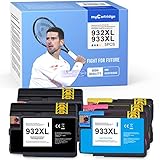El paquete contiene: 5 paquetes de HP 932XL compatible con Mycartridge