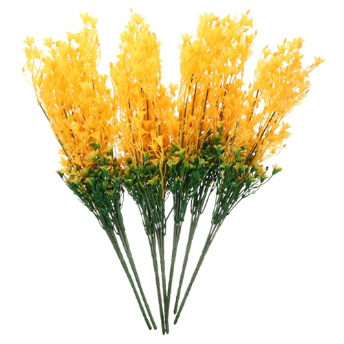 MAGICLULU 6Piezas Adornos De Flores Falsas De Colza Amarilla para Decoración y Jardín Ramo Artificial De Flores Falsas para Centros De Mesa