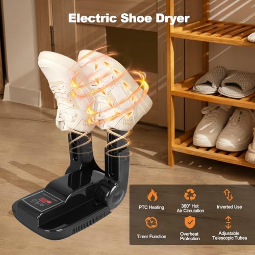 Sèche-chaussures électrique avec séchage rapide 42°C et supports télescopiques pour gants - 2