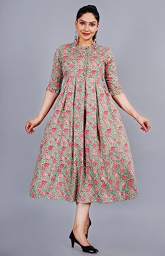 Image of Women's Floral Print Anarkali Kurta for Girls