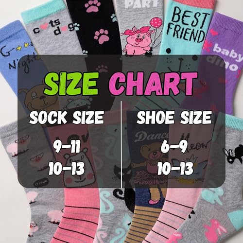 Image of Tipi Toe Women's Fun Patterned Dress Socks, 12-Pack Lightweight Colorful Crew Socks, Casual Novelty Assorted Designs