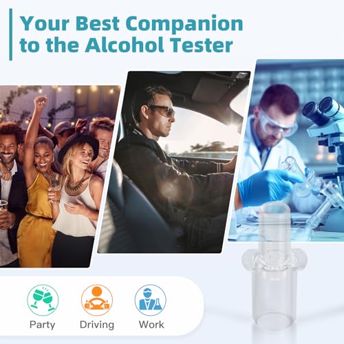 Image of Breathalyzer Mouthpieces (800-Pack) Compatible with S75,S80 Alcohol Breathalyzer Tester, Personal Breathalyzer Mouthpieces with Individually-Wrapped Fit for Breath Alcohol Testers Trace,Element,Scout