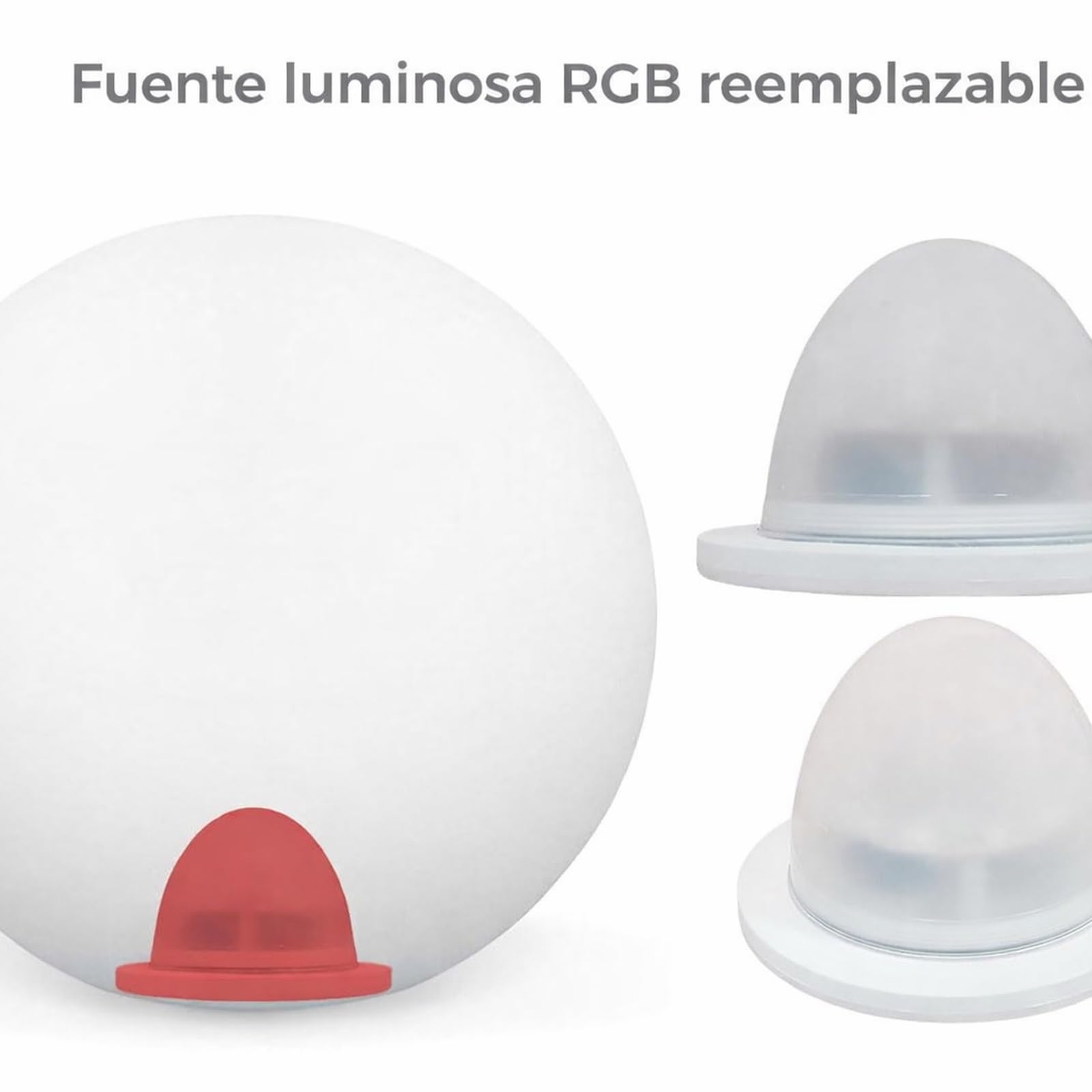 Europalamp - Sfera luminosa LED multicolore, 50 cm, senza fili, realizzata in polietilene spesso