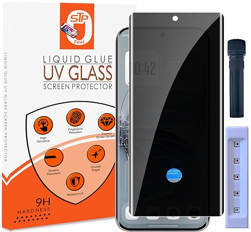Image of STP FEEL UV Advanced Privacy Tempered Glass Screen Protector Guard Compatible For Infinix Pova Curve 2 5G (6.78 Inch, Pack of 1) Full Edge to Edge Coverage Anti-Spy /Anti-Peeping 9H Hardness