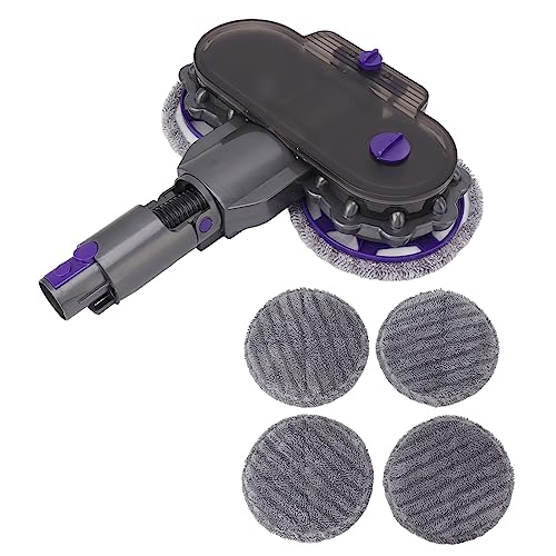 TOPINCN Electric Mop Head Attachment with 4 Washable Mop Pads, Floor Care Electric Cleaning Mop Wet Dry Mopping Head Replacement for V7 V8 V10 V11 V12 V15 Cordless Vacuum Cleaner