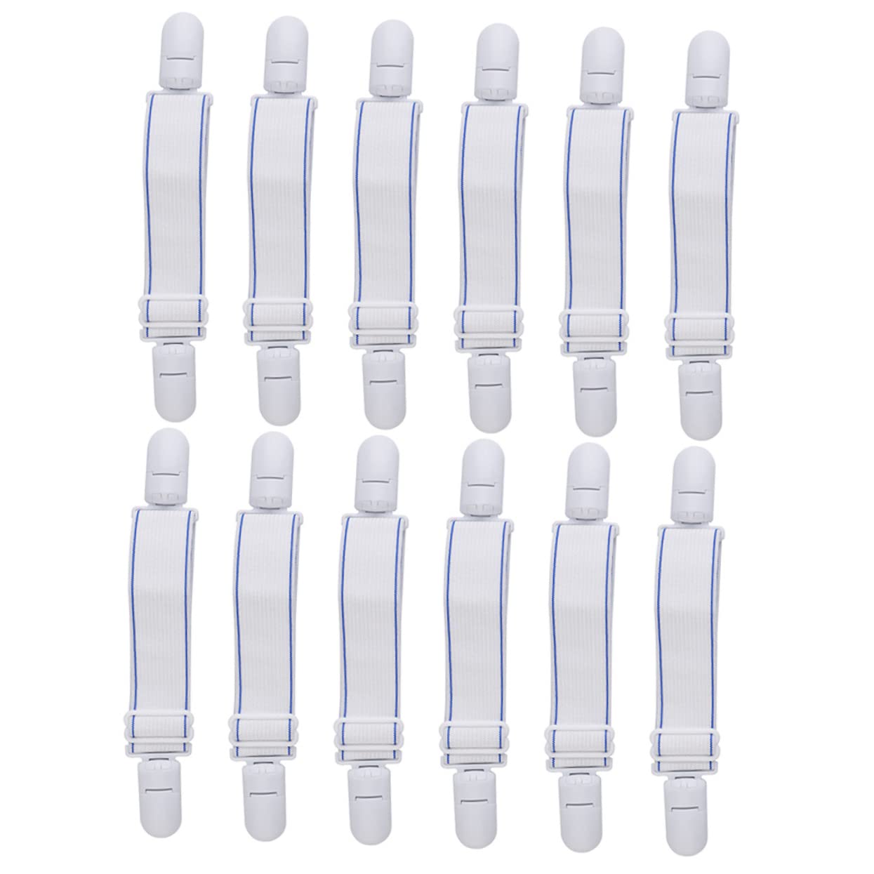 OUNONA 1set Bed Sheet Clips Fitted Sheet Straps Fasteners Secure Mattress Covers with Ease Prevent Slippage for Flat Fitted All Mattress 12pcs