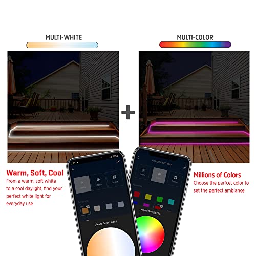 Image of Energizer Smart 2pk Neon LED Light Strips, 20 Ft RGBW Wi-Fi LED Rope Light, Water Resistant for Outdoor & Indoor, Compatible with Alexa Google Home & Siri, Voice & Remote Control, Flexible, Dimmable