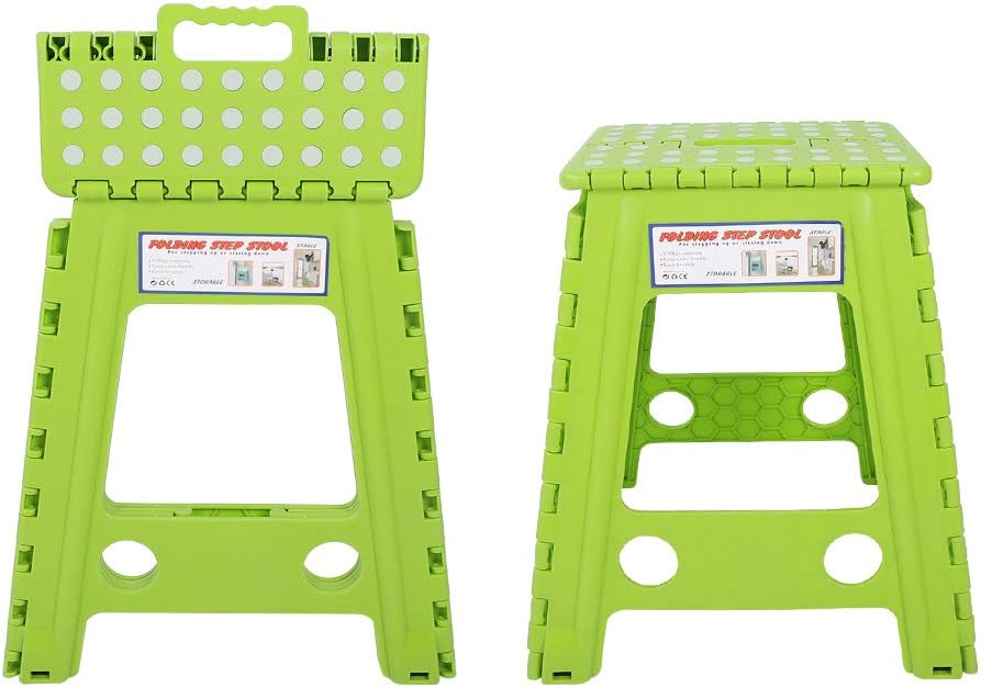 Portable Folding Plastic Stool with Safety Buckle, Antislip Adults Chair for Outdoor, Camping | Frosted Stool Surface | (#4)
