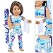 Ecore Fun 3-Pack 18 Inch Doll Clothes - Sports & Gymnastics Outfit Sets Includes Vest Suit, Yoga Mat and Towel