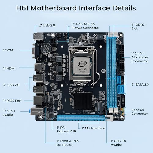 Image of Assembled i5 Desktop PC | Core i5-3470 3rd Gen | 8GB DDR3 RAM | 256GB SSD | HDMI | VGA | Ethernet | Windows 11 Pro | Office 2024 | 2 Years Warranty | for Office & Home Use