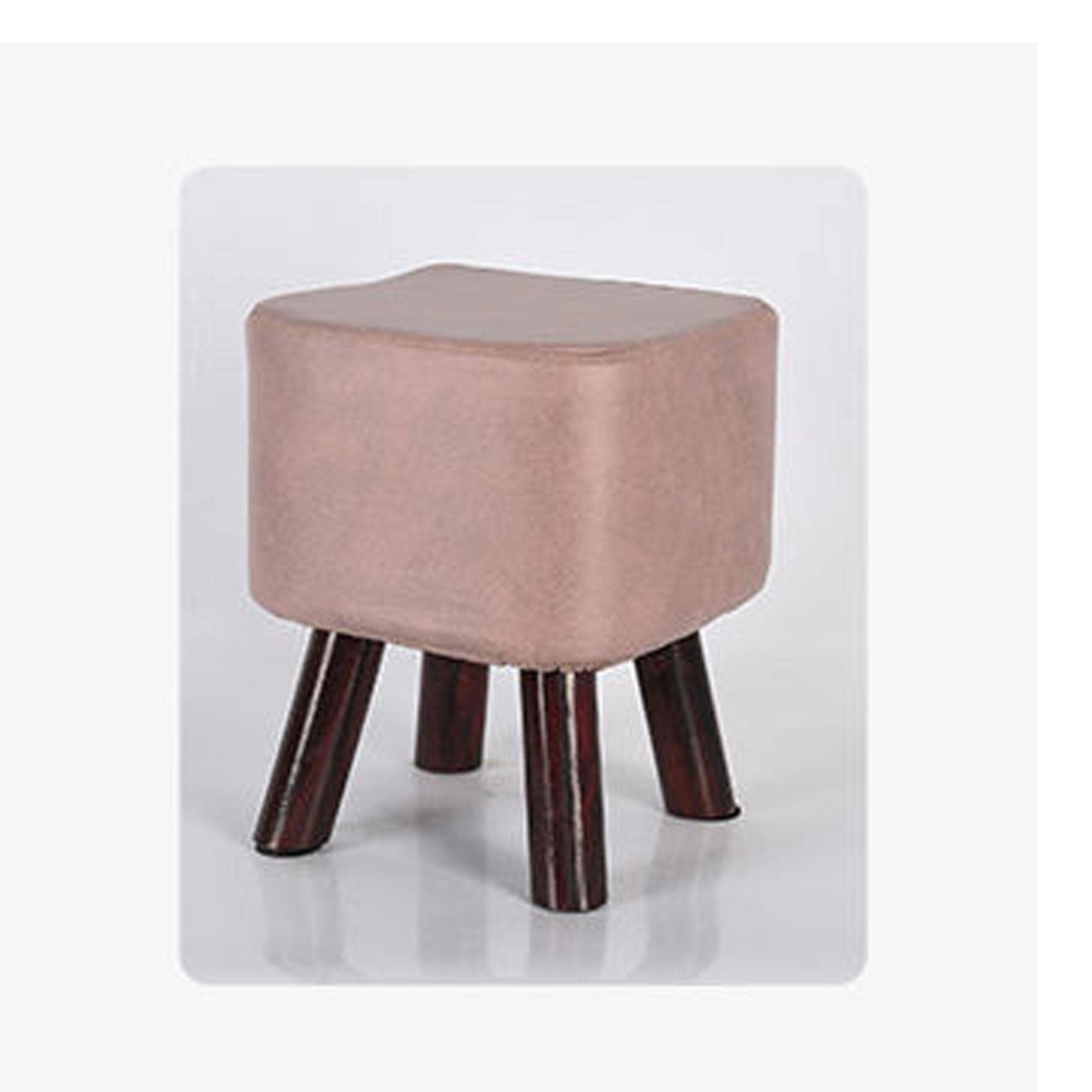 Repose-Pieds en Tissu Technologique Rose 28x28x34cm