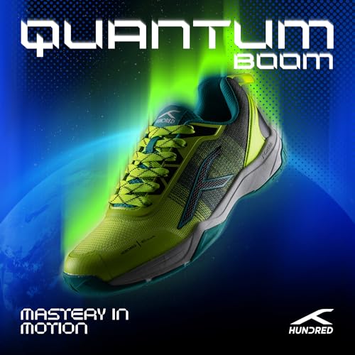 Image of Hundred Quantum Boom Unisex Non-Marking Court Shoes | Badminton, Pickleball, Table Tennis & Other Indoor Sports | Lightweight, Cushioned Grip