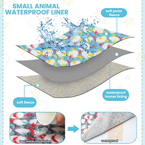 CUSOZWO Guinea Pig Bedding Mat - 3 Pack Waterproof Washable Rat Cage Liner Bedding Accessories Soft Fleece Blankets for Rat, Rabbit, Chinchilla, Hedgehog, Ferret, Hamster, Small Animals - Image 3
