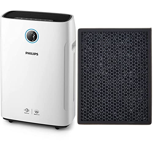 Philips Series 2000i 2-in-1 Luftreiniger und Luftbefeuchter –bis zu 65 m², 4 Geschwindigkeitsstufen(AC2729/10) & NanoProtect Filter Active Carbon FY2420/30 - Für Luftreiniger AC2882, AC2885