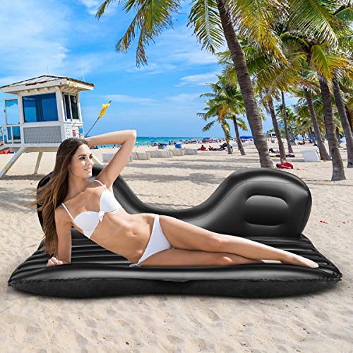 Inflatable Car Air Mattress, One-pece Backseat Air Bed with Air-Pump, Portable Car Travel Bed with Two Pillows Fits Most Car Models for Camping Travel, Hiking, Trip and Other Outdoor Activities - Thumbnail 4