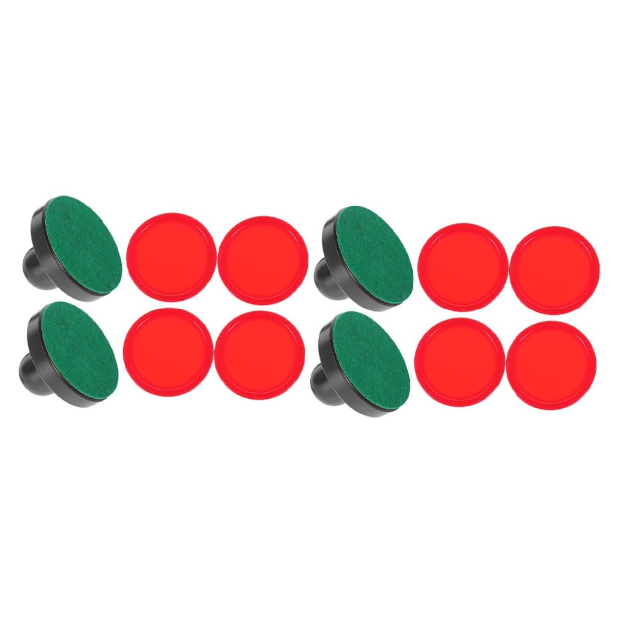 Toddmomy 10 Ensembles Accessoires de Jeu de Hockey sur Table Ensemble de Pelles et Rondelles Rouges de Remplacement pour Jeux Air Hockey Améliorez Votre Expérience de Jeu des Outils et
