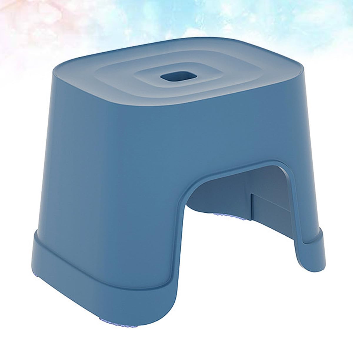 Tritthocker Stabiler Blauem Rutschfester Pp Kunststoff aus Kleiner Hocker Multifunktionaler Badezimmerhocker mit Anti Rutsch Oberfläche für Küche und Zuhause