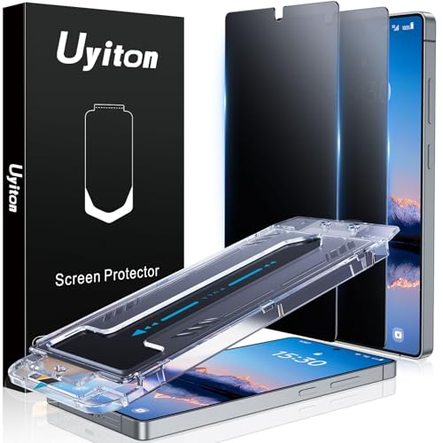 Image of Uyiton for Samsung Galaxy S25 Ultra Matte Privacy Screen Protector | Anti-Fingerprint Anti-Spy Shatterproof Full Coverage Case Friendly 9H Tempered Glass Screen Cover, 2 Pack