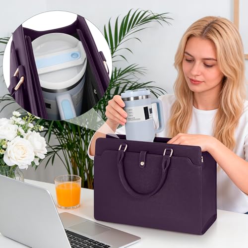 Maletín para portátil mujer 15.6 pulg impermeable cuero miniatura 2