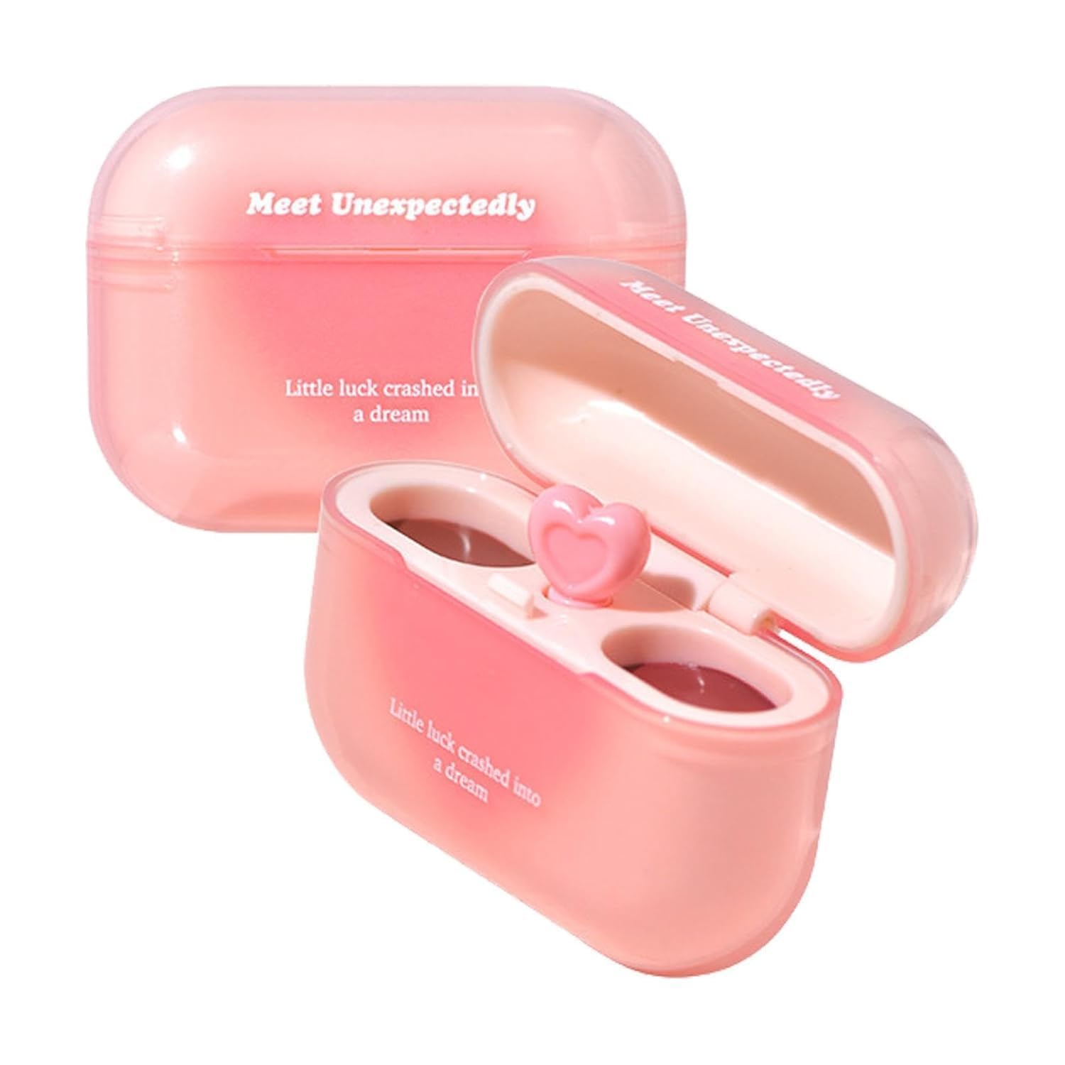 Korean Earbuds lipstick Double Lip Gloss Mirror Finish Nude Color Korean Lipstick Matte Non-Sticky Lip Mud Long-Lasting Hydrating Lip Gloss Double Matte Lip Clay Tint With Heart-Shaped Applicator 2in1 Lipcolor-picture-43