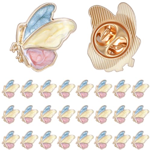 26pcs Butterfly Brooch Pins Bulk,2 Styles Butterfly Lapel Pin,Inspirational Gifts for Womenr,Mother's Day gifts,Teachers,Nurses,Colleagues