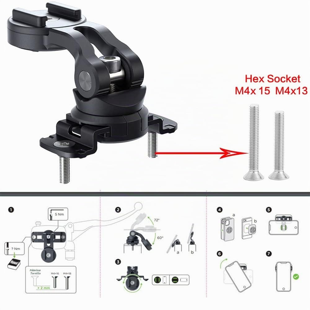 Suporte para Telemóvel Moto Cubierta Líquido Frenos Expansión para Patinete Soporte Teléfono Móvil para Yamaha para Tmax para Nmax 530 500 Soporte Montaje para Motocicleta