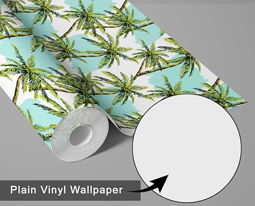 Papier peint palmier tropical autocollant pour masquer les défauts des murs - 7