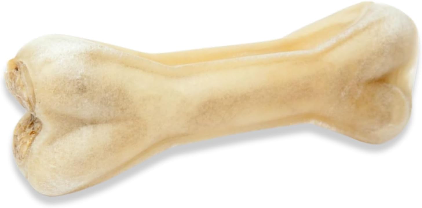 5 pièces Os pour chien 17 cm en cuir de vache - Teether naturel avec rumen, soutient des dents propres et des gencives saines, Sans conservateur, Fabriqué dans l'UE