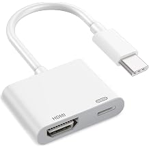 Apple USB-C to HDMI Adapter 4K@120Hz for iPhone 15 16 to TV MFi Certified Type-C to HDMI 2.1 Cord Dongle for MacBook Pro/Air, iPad Pro, iMac, Galaxy S25/S24 and More with 100W Fast Charging Port