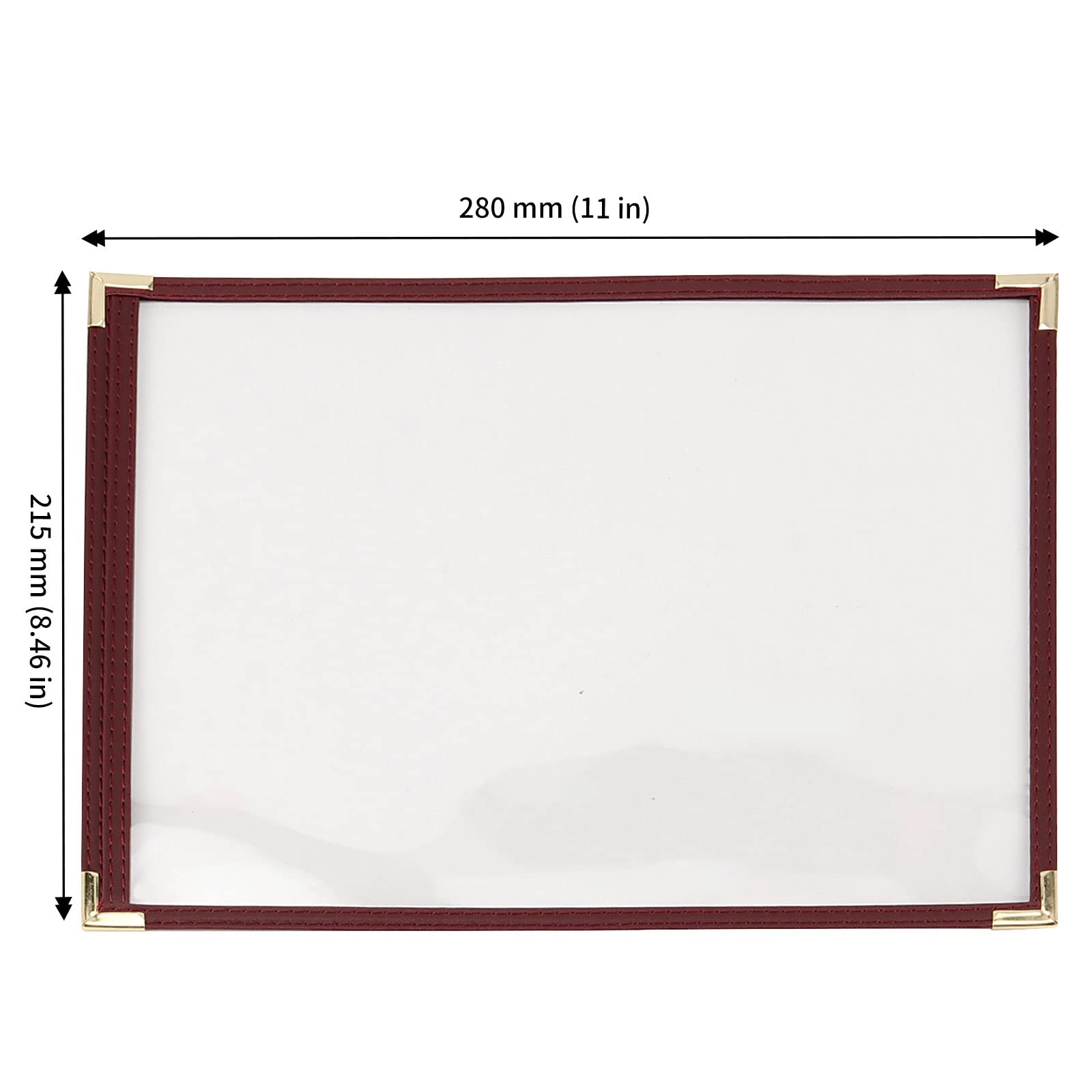 JAPCHET 30 fundas de menú de 8,5 x 11 pulgadas, fundas de menú de doble página, 2 soportes de menú para restaurante, cafetería, comedor, bar