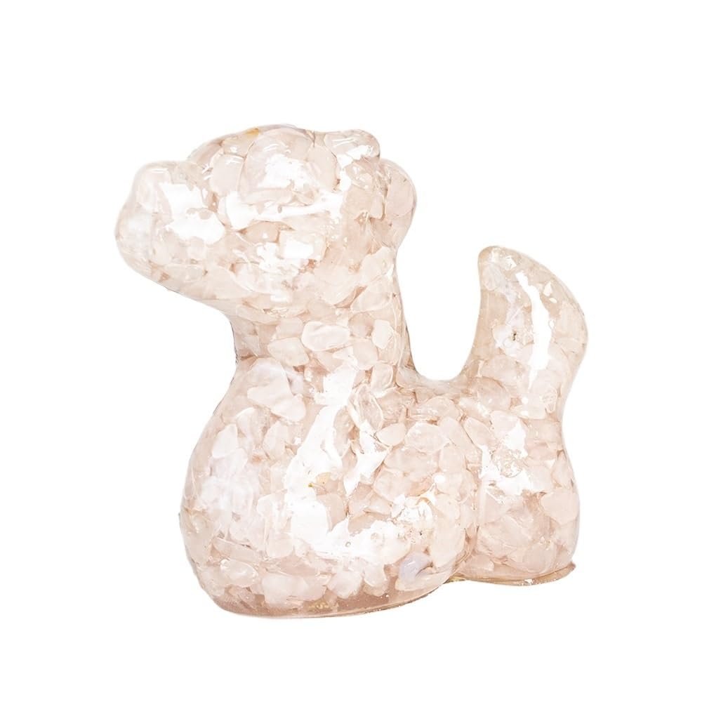 HUFFA Resin Dragon Ornaments - Natural Crystal Decorative Figurines for Home, Office, and Desktop Decor(Pinkcrystal)