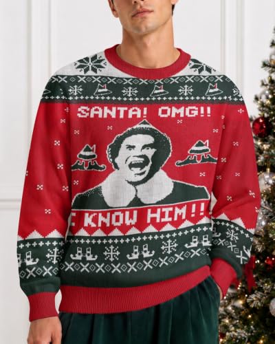 Santa OMG I Know Him Elf Christmas Sweater - Image 2