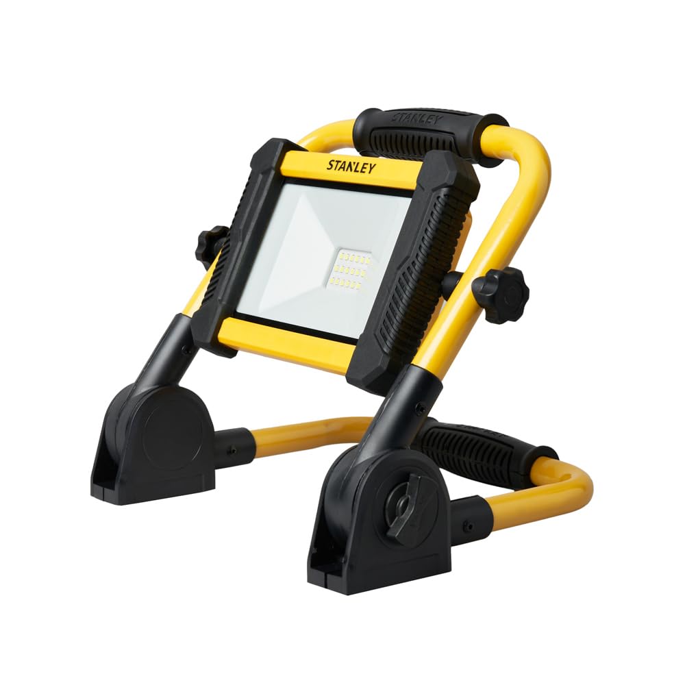 LITECRAFT Stanley Work Light Portable 8 Watt Rechargeable Floodlight - Black, Yellow