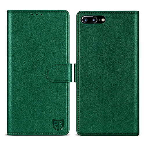 ZZXX for iPhone 7/8 Plus Wallet Case Magnetic Closure 5.5 inch,Green - image 1