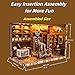 DIY Miniature House Kit, Book Nook Kit for Adults Teens, 3D Wooden Model Craft Kit with LED, Dinosaur Research Institute, Bookshelf Decor, Gift for Family Friend Christmas Holidays Birthday