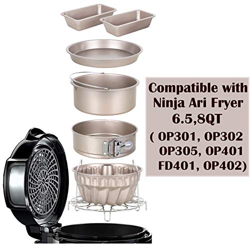 Esjay Cake Pan Set for Instant Pot 6, 8Qt, Ninja Foodi 6.5, 8Qt, Air Fryer Accessories - Thumbnail 6