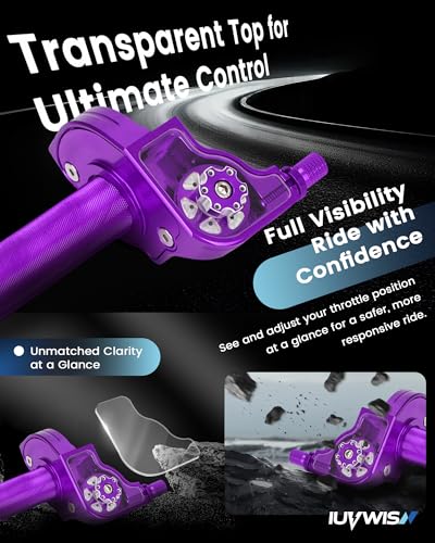 Image of Mini Bike Throttle Kit 7 /8 inch 22mm MiniBike Throttle Assembly + Throttle Cable CNC Quick Twist Universal for Dirt Pit Bike Motorcycle CT200U CT200U-EX BT200X CRF KLX SSR 50 110 125 250 Purple