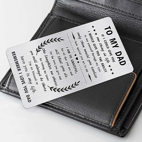 Alotozo Grateful Dad Gift - Engraved Wallet Card Inserts to My Dad - Happy Father's Day Gifts from Daughter Son4