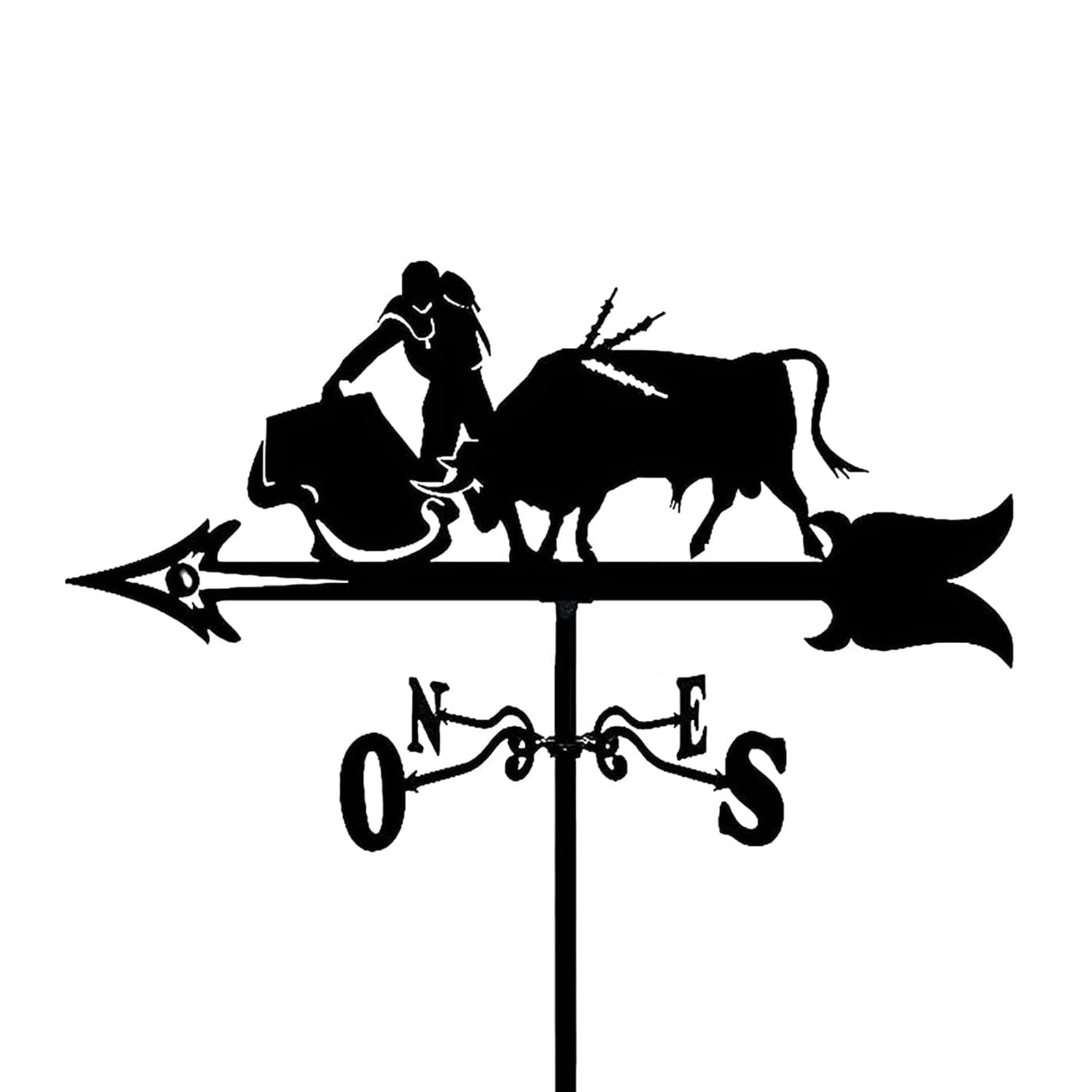 TAXXII Metal Weathervane Vintage Wind Vane For Yard Garden Direction Indicators for Outdoor Courtyard Roof Paddock Decoration