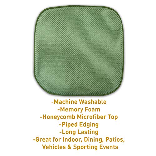 4 Pack Memory Foam Honeycomb Nonslip Back 16