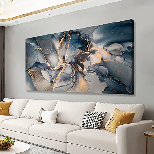 Color block Abstract Marble Grain Pictures Canvas Wall Art for