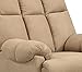 Dorel Living Padded Dual Massage Recliner, Tan