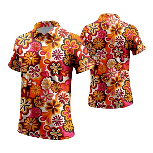 Mens 70s Golf Shirts for Men,Funny Golf Shirts for Men Short Sleeve,Mens 70s Shirt 70s Outfits for Men - Image 3