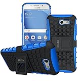 OEAGO Samsung Galaxy J3 Emerge / J3 Prime / J3 Eclipse / J3 2017 / J3 Luna Pro / J3 Mission/Sol 2 / Amp Prime 2 / Express Prime 2 Case, Tough Rugged Dual Layer Case with Kickstand (Blue)
