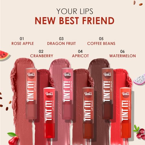 Image of Glam21 Tint it! Lip Balm | Everyday Hydration & Moisturized Lips with Vitamin-E, Shea Butter, Avocado Oil, SPF15 |Lip Care For Dry & Chapped Lip | 3.5gm Each | Combo Pack Of 2 (Coffee Beans & Apricot)