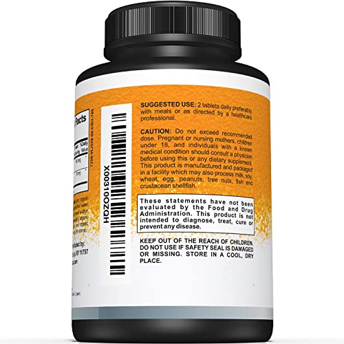 Sunergetic USDA Certified Organic Turmeric Supplement – Includes Organic Turmeric & Organic Black Pepper – 1,400mg of Turmeric per Serving - 180 Count (Pack of 1) - Image 4