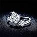 Produktbild WZYMNJZ Mode Einstellbare Kristall Ringe Für Frauen Zwei Cubics Weiß AAA Zirkon Ringe Engagement Hochzeit Band Silber Ringe